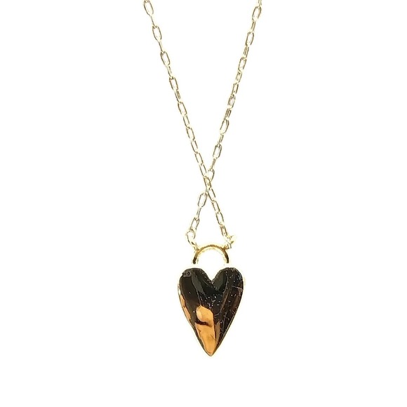 Stella & Dot Tiny Two Sides Pave Heart Necklace - Picture 1 of 8
